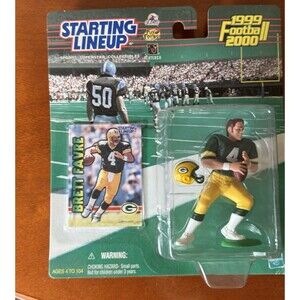 1999 Starting Lineup Football Brett Favre Green Bay Packer W/ Card New In Box
